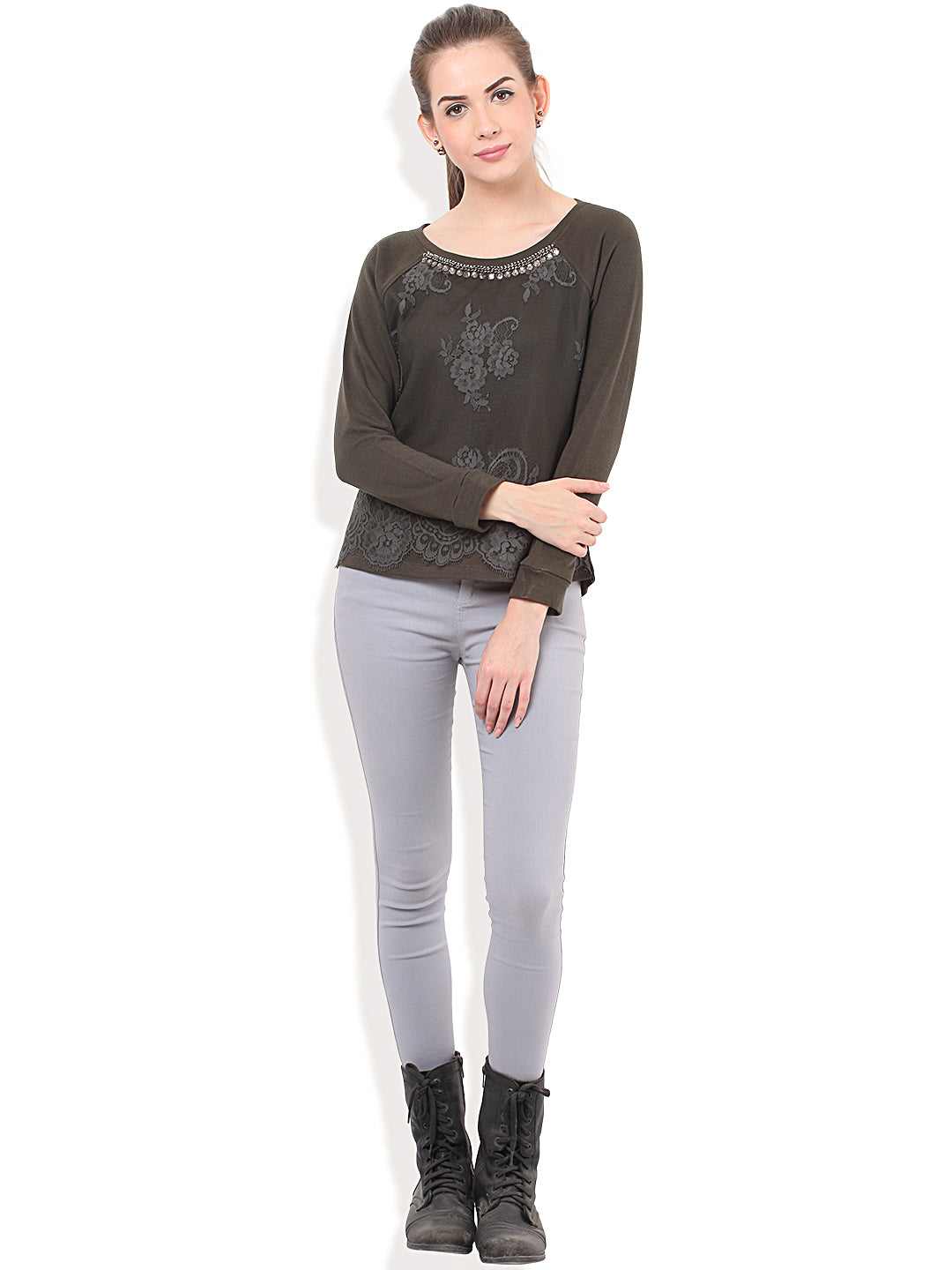 PORSORTE Hand work/lacy/ embroidered Sweat shirt - www.porsorte.in